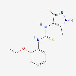 molecular formula C14H18N4OS B4360697 1-(3,5-dimethyl-1H-pyrazol-4-yl)-3-(2-ethoxyphenyl)thiourea 