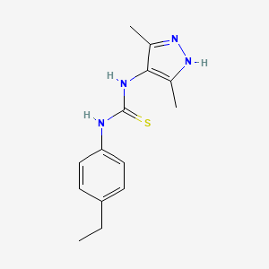 1-(3,5-dimethyl-1H-pyrazol-4-yl)-3-(4-ethylphenyl)thiourea