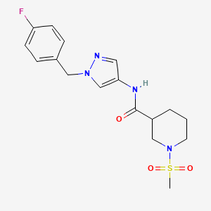 N-[1-(4-fluorobenzyl)-1H-pyrazol-4-yl]-1-(methylsulfonyl)-3-piperidinecarboxamide