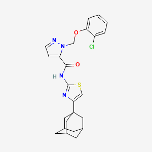 N-[4-(1-adamantyl)-1,3-thiazol-2-yl]-1-[(2-chlorophenoxy)methyl]-1H-pyrazole-5-carboxamide