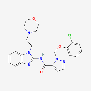 1-[(2-CHLOROPHENOXY)METHYL]-N-[1-(2-MORPHOLINOETHYL)-1H-1,3-BENZIMIDAZOL-2-YL]-1H-PYRAZOLE-5-CARBOXAMIDE