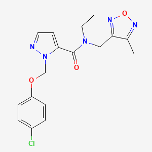 1-[(4-chlorophenoxy)methyl]-N-ethyl-N-[(4-methyl-1,2,5-oxadiazol-3-yl)methyl]-1H-pyrazole-5-carboxamide