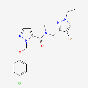 N-[(4-bromo-1-ethyl-1H-pyrazol-3-yl)methyl]-1-[(4-chlorophenoxy)methyl]-N-methyl-1H-pyrazole-5-carboxamide