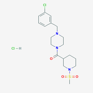 1-(3-chlorobenzyl)-4-{[1-(methylsulfonyl)-3-piperidinyl]carbonyl}piperazine hydrochloride