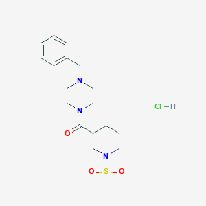 1-(3-methylbenzyl)-4-{[1-(methylsulfonyl)-3-piperidinyl]carbonyl}piperazine hydrochloride