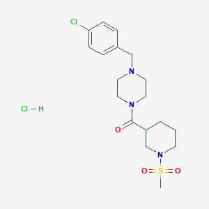 1-(4-chlorobenzyl)-4-{[1-(methylsulfonyl)-3-piperidinyl]carbonyl}piperazine hydrochloride