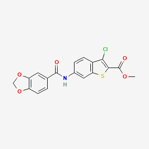 methyl 6-[(1,3-benzodioxol-5-ylcarbonyl)amino]-3-chloro-1-benzothiophene-2-carboxylate