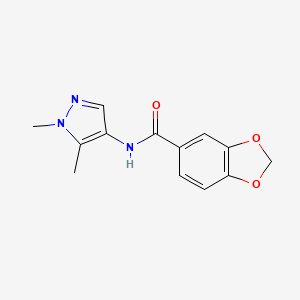 N-(1,5-dimethyl-1H-pyrazol-4-yl)-1,3-benzodioxole-5-carboxamide