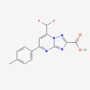 7-(difluoromethyl)-5-(4-methylphenyl)[1,2,4]triazolo[1,5-a]pyrimidine-2-carboxylic acid