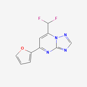 molecular formula C10H6F2N4O B4360839 7-(difluoromethyl)-5-(2-furyl)[1,2,4]triazolo[1,5-a]pyrimidine 