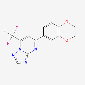 5-(2,3-dihydro-1,4-benzodioxin-6-yl)-7-(trifluoromethyl)[1,2,4]triazolo[1,5-a]pyrimidine