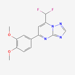 4-[7-(DIFLUOROMETHYL)[1,2,4]TRIAZOLO[1,5-A]PYRIMIDIN-5-YL]-2-METHOXYPHENYL METHYL ETHER