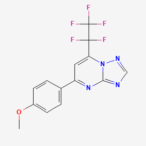 5-(4-METHOXYPHENYL)-7-(1,1,2,2,2-PENTAFLUOROETHYL)[1,2,4]TRIAZOLO[1,5-A]PYRIMIDINE