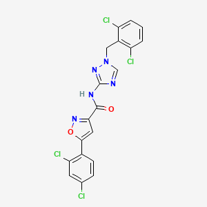 N-[1-(2,6-dichlorobenzyl)-1H-1,2,4-triazol-3-yl]-5-(2,4-dichlorophenyl)-3-isoxazolecarboxamide