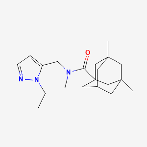 N-[(1-ethyl-1H-pyrazol-5-yl)methyl]-N,3,5-trimethyl-1-adamantanecarboxamide