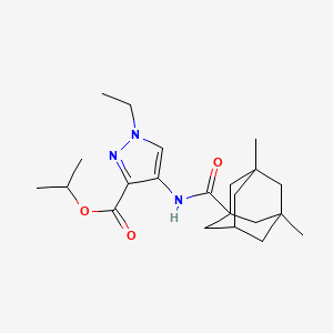 isopropyl 4-{[(3,5-dimethyl-1-adamantyl)carbonyl]amino}-1-ethyl-1H-pyrazole-3-carboxylate