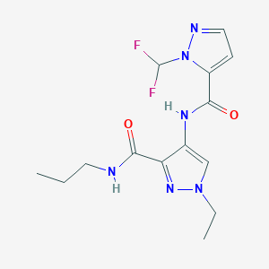 4-({[1-(difluoromethyl)-1H-pyrazol-5-yl]carbonyl}amino)-1-ethyl-N-propyl-1H-pyrazole-3-carboxamide