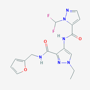 4-({[1-(difluoromethyl)-1H-pyrazol-5-yl]carbonyl}amino)-1-ethyl-N-(2-furylmethyl)-1H-pyrazole-3-carboxamide