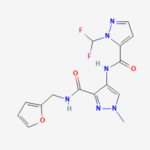 4-({[1-(difluoromethyl)-1H-pyrazol-5-yl]carbonyl}amino)-N-(2-furylmethyl)-1-methyl-1H-pyrazole-3-carboxamide