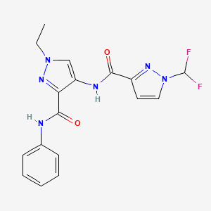 4-({[1-(difluoromethyl)-1H-pyrazol-3-yl]carbonyl}amino)-1-ethyl-N-phenyl-1H-pyrazole-3-carboxamide