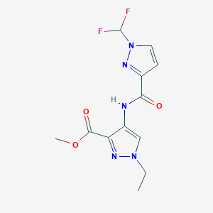 methyl 4-({[1-(difluoromethyl)-1H-pyrazol-3-yl]carbonyl}amino)-1-ethyl-1H-pyrazole-3-carboxylate