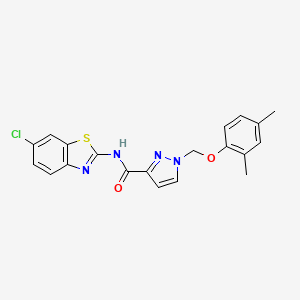 N-(6-chloro-1,3-benzothiazol-2-yl)-1-[(2,4-dimethylphenoxy)methyl]-1H-pyrazole-3-carboxamide