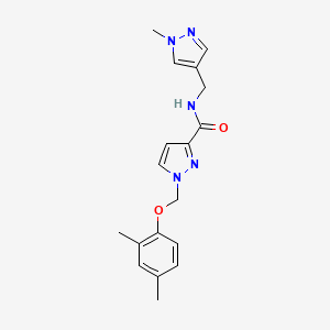 1-[(2,4-dimethylphenoxy)methyl]-N-[(1-methyl-1H-pyrazol-4-yl)methyl]-1H-pyrazole-3-carboxamide