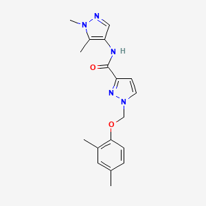 1-[(2,4-dimethylphenoxy)methyl]-N-(1,5-dimethyl-1H-pyrazol-4-yl)-1H-pyrazole-3-carboxamide