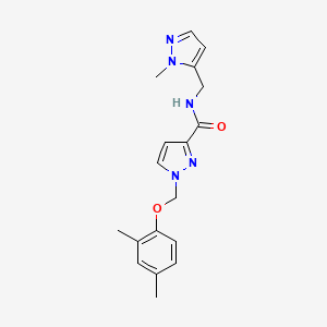 1-[(2,4-dimethylphenoxy)methyl]-N-[(1-methyl-1H-pyrazol-5-yl)methyl]-1H-pyrazole-3-carboxamide