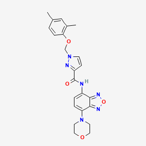 molecular formula C23H24N6O4 B4360981 1-[(2,4-DIMETHYLPHENOXY)METHYL]-N-(7-MORPHOLINO-2,1,3-BENZOXADIAZOL-4-YL)-1H-PYRAZOLE-3-CARBOXAMIDE 