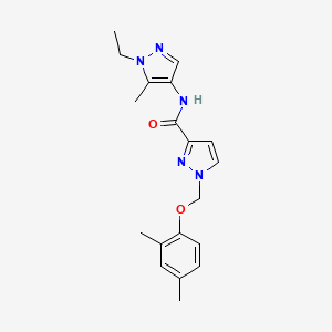 1-[(2,4-dimethylphenoxy)methyl]-N-(1-ethyl-5-methyl-1H-pyrazol-4-yl)-1H-pyrazole-3-carboxamide