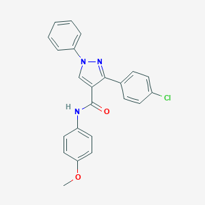 3-(4-chlorophenyl)-N-(4-methoxyphenyl)-1-phenyl-1H-pyrazole-4-carboxamide