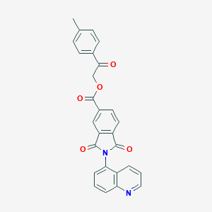 2-(4-METHYLPHENYL)-2-OXOETHYL 1,3-DIOXO-2-(5-QUINOLYL)-5-ISOINDOLINECARBOXYLATE