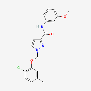 1-[(2-chloro-5-methylphenoxy)methyl]-N-(3-methoxyphenyl)-1H-pyrazole-3-carboxamide