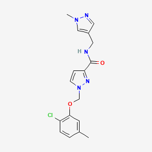 1-[(2-chloro-5-methylphenoxy)methyl]-N-[(1-methyl-1H-pyrazol-4-yl)methyl]-1H-pyrazole-3-carboxamide