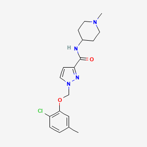 1-[(2-CHLORO-5-METHYLPHENOXY)METHYL]-N-(1-METHYL-4-PIPERIDYL)-1H-PYRAZOLE-3-CARBOXAMIDE