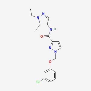 1-[(3-chlorophenoxy)methyl]-N-(1-ethyl-5-methyl-1H-pyrazol-4-yl)-1H-pyrazole-3-carboxamide