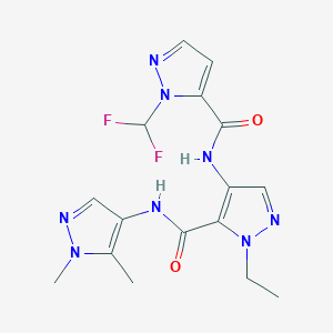 4-({[1-(difluoromethyl)-1H-pyrazol-5-yl]carbonyl}amino)-N-(1,5-dimethyl-1H-pyrazol-4-yl)-1-ethyl-1H-pyrazole-5-carboxamide