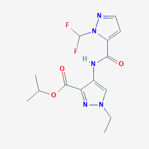 isopropyl 4-({[1-(difluoromethyl)-1H-pyrazol-5-yl]carbonyl}amino)-1-ethyl-1H-pyrazole-3-carboxylate