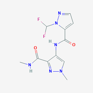 4-({[1-(difluoromethyl)-1H-pyrazol-5-yl]carbonyl}amino)-N,1-dimethyl-1H-pyrazole-3-carboxamide