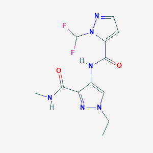 4-({[1-(difluoromethyl)-1H-pyrazol-5-yl]carbonyl}amino)-1-ethyl-N-methyl-1H-pyrazole-3-carboxamide