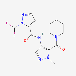 1-(DIFLUOROMETHYL)-N-[1-METHYL-5-(PIPERIDINOCARBONYL)-1H-PYRAZOL-4-YL]-1H-PYRAZOLE-5-CARBOXAMIDE