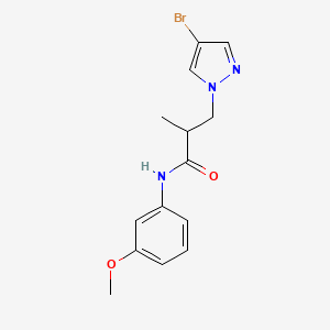 3-(4-bromo-1H-pyrazol-1-yl)-N-(3-methoxyphenyl)-2-methylpropanamide