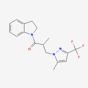 1-(2,3-DIHYDRO-1H-INDOL-1-YL)-2-METHYL-3-[5-METHYL-3-(TRIFLUOROMETHYL)-1H-PYRAZOL-1-YL]-1-PROPANONE