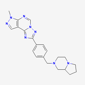 2-[4-(hexahydropyrrolo[1,2-a]pyrazin-2(1H)-ylmethyl)phenyl]-7-methyl-7H-pyrazolo[4,3-e][1,2,4]triazolo[1,5-c]pyrimidine