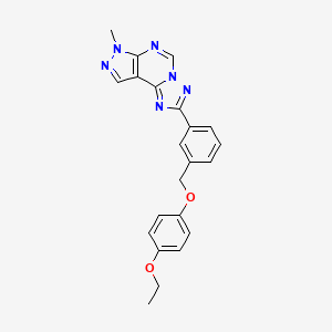 2-{3-[(4-ethoxyphenoxy)methyl]phenyl}-7-methyl-7H-pyrazolo[4,3-e][1,2,4]triazolo[1,5-c]pyrimidine