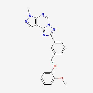 2-{3-[(2-methoxyphenoxy)methyl]phenyl}-7-methyl-7H-pyrazolo[4,3-e][1,2,4]triazolo[1,5-c]pyrimidine