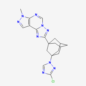 2-[3-(3-chloro-1H-1,2,4-triazol-1-yl)-1-adamantyl]-7-methyl-7H-pyrazolo[4,3-e][1,2,4]triazolo[1,5-c]pyrimidine