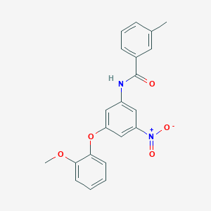 molecular formula C21H18N2O5 B4361206 N-[3-(2-methoxyphenoxy)-5-nitrophenyl]-3-methylbenzamide 