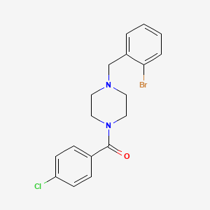 molecular formula C18H18BrClN2O B4361217 1-(2-bromobenzyl)-4-(4-chlorobenzoyl)piperazine 